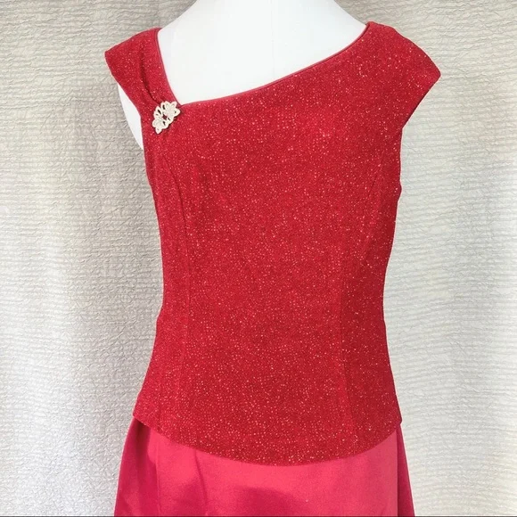 Gorgeous Vintage Patra Sleeveless A-Line Long Evening Cocktail Dress Size 12 - Picture 5 of 10